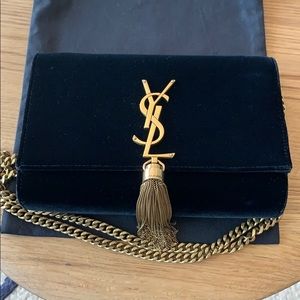 Saint Laurent Kate monogram tassel shoulder bag